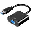 GERUI Adattatore da USB a VGA, convertitore da USB 3.0/2.0 a VGA, convertitore video HD 1080P, per PC, laptop, HDTV, compatibile con Windows XP/7/8/8.1/10