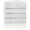 Glart - Set di asciugamani premium in spugna,composto da 4 asciugamani per gli ospiti da 30x50 cm, bianco