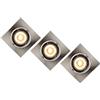 Lucide 11002/15/12 A + +, Faretto, alluminio, 5 W, GU10, Gebürsted cromo, 8 x 8 x 6 cm