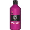 Marabu 12010075014 - Acrilico Color magenta 500 ml, vernice acrilica cremosa a base d'acqua, ad asciugatura rapida, resistente alla luce, impermeabile, da applicare con pennello e spugna su tela,