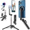 TELESIN Treppiede magnetico per selfie con telecomando Bluetooth, treppiede estensibile da 27 per iPhone 15 14 13 12 serie Pro Max, tutti i telefoni Android con funzionalità magnetica