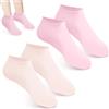 NQEUEPN 2 Paia Calzini per Pedicure in Silicone, Calzini Idratanti Spa per Donna Calzini Morbidi in Gel per Piedi per Talloni Piedi Dita dei Piedi Secchi e Screpolati (Rosa, Beige)