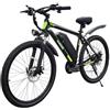 DEEPOWER Bicicletta Elettrica, 26 x 1.95 Bici Elettrica, 48V 12.8Ah Batteria Rimovibile, Autonomia di 40-100km, 21-Velocità, Forcella bloccabile, Mountain Bike Elettrica