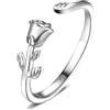 MARLION JEWELS Anelli da donna in argento 925 a forma di rosa. Anello da donna in argento 925 con finitura argento o oro. Gioielli da donna ideali per coppia e fidanzati, regali per amiche... Anelli coppia