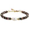 COAI Bracciale da Donna con Cristalli di Pietre Dure Naturali e Perla di Acqua Dolce