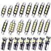 Biqing 23Pcs Kit di Luci a LED per Interni a Cupola,12V LED Lampadine Auto Cupola del Festone Luci Interne Auto Dome Festoon C5W T10 BA9S LEDs Luce Targa 6000K