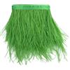 Sowder, orlo sfrangiato con piume di struzzo con nastro di raso per abito, per cucito, artigianato, costumi, decorazioni, confezione da 1,8 m lime green