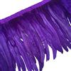 Sowder Rooster Hackle - Frange in piuma, 25-30,5 cm di larghezza, confezione da 1 m (viola)