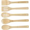 Cucchiai in legno di bamboo da cucina in set da 5 pezzi Benny personalizzate o neutre