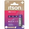 ITSON, AA batterie alcaline, confezione da 4, per orologi, torce, telecomandi, confezione senza plastica, LR6IPO/4CP