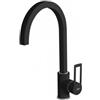 Elleci PRONTA CONSEGNA - SPEDIZIONE IMMEDIATA Elleci MKKBRI86 Miscelatore monocomando Cucina con canna girevole Bridge finitura Keratek Black Nero 86