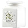 La Porcellana Bianca, Barattolo porta Origano da Cucina in Porcellana Decorata, Linea Conserva, Capienza 175 ml