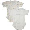 BABY DISTRIBUTION Bi-Pack Body Intimo Bimbo Neonato Mezza Manica Ellepi 2 Pezzi