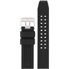 Luminox Cinturino di ricambio per orologio FPX.3050.20Q.2.K - 23 mm nero in gomma con fibbia ad ardiglione in acciaio inox per 0150 3050 3060 3080 3150 3160 3180, nero/argento, Classico
