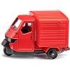 Siku 1583, Piaggio Ape 50, Auto Giocattolo, Metallo/Plastica, Rosso, Con Gancio di Traino, Portellone Posteriore Apribile