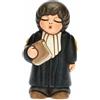 THUN, Bomboniera Bimbo Avvocato con Toga in Ceramica Decorata a Mano, Simbolo di Passione e Dedizione, Linea Bomboniere, 4x3x7 cm h