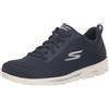 Skechers Go Walk Travel-Viaggio Divertente, Scarpe da Ginnastica Donna, Blu Navy Lavanda, 36 EU