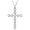 SWAROVSKI PENDENTE CROCE INSIGNE, BIANCO, PLACCATO RODIO 5675573