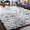 GISIONLARI Tappeti Salotto Tappeto a Pelo Lungo Tappeto Peloso Soggiorno Salotto Moderno Cameretta Tappeti Pelosi Camera da Letto Morbido Tappetino Antiscivolo Morbido e Soffice (160 x 200 cm, Grigio bianco)
