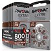 Rayovac 800 Batterie PILE RAYOVAC Extra 312 per Apparecchi Acustici PROTESI udito PR41