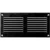 Repa Market Griglia di ventilazione nera 200 mm x 100 mm con schermo a maglie - Copertura di sfiato interna ed esterna - Applicazioni di riscaldamento, raffreddamento e ventilazione
