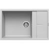 Elleci LMU31079 Lavello 1 vasca con gocciolatoio Reversibile Sopratop 78 x 50 cm finitura Granitek Metal Aluminium 79 Unico 310