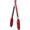 U-Taste Pinza da Cucina in Silicone, resistente a 315°C, 23cm, Rosso | Punte in Gomma Antiaderente ben Sigillate e Manico in Acciaio Rivestito in Silicone e Bloccaggio Liscio