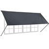 Relaxdays Tenda da Sole Bracci Estensibili, 120 x 350 cm, Parasole a Caduta, Avvolgibile, Protezione UV, Antracite