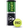 Dunlop 601315 Palla da Tennis Fort All Court Ts, 3 Ball Tin, Multicolore
