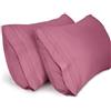 Lirex 2-Pack Federe per Cuscini, Morbido Spazzolato, Federe in Microfibra, Lavabile in Lavatrice, Senza Pieghe, Traspirante (Rosa Malva, 50 cm x 70 cm)