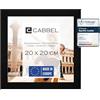 CABBEL Cornice 20x20 cm, nera, robusta cornice in legno MDF, plexiglass infrangibile, da appendere e da appoggio,