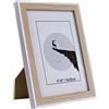 BESCH Cornice per foto decorazione 15 x 20 cm legno con supporto per piedi (legno bianco 6 x 8 pollici)