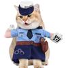 Walopola Costume da poliziotto per cani, costume da poliziotto con cappello, costume per Halloween per cani e gatti, divertente vestito per animali domestici, cosplay, per feste Walopola
