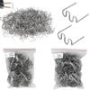 ShengBiLong Graffette sSaldatura Plastica, 1000 Pezzi Pezzi Saldatore per Plastica da 0,8 MM e 0,6 MM, Graffette per Plastica in Acciaio,Pretagliato Graffette per Auto Paraurti Riparazione Stazioni Saldanti