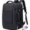 BANGE Zaino da viaggio per uomo e donna, nero, 35L(expansion), Zaini Daypack