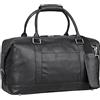 STILORD 'Viator' Borsone da Viaggio Pelle Vintage per Uomo e Donna Grande Borse a Tracolla per Vacanze Sport Borsa da Weekend in Vera Pella, Colore:nero