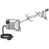 onlyfire Universale girarrosto per Barbecue, 114cm esagono 12x12mm spiedo, 2X forchetta, Motore in Acciaio Inox, 220 V-240 V(Don't Fit Weber Grill)