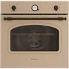 CANDY FCC604NAV Forno Elettrico da Incasso 60 cm Multifunzione Ventilato - Finitura Avena - 2 Manopole con Orologio - 33703072 - Funzione Pizza - Classe A+