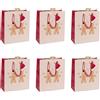Eurowrap - X-30900-3Cpack - Pack 6 sacchetti regalo Natale 21,5x10,2x25,3cm