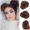 RPAEOY 2 Pezzi Chignon Capelli con Claw Mini Chignon Finto Capelli Ricci Sintetici Spessi Updo Ondulati Coda di Cavallo Posticcio Hair Extension Ponytail di Cavallo per Donna(Marrone chiaro)