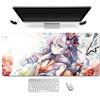 ITBT Honkai Impact 3rd. Tappetino per XXL Mouse da Gioco - Gaming Mousepad Extra Grande 900 x 400mm - Pad 3mm con Base in Gomma Antiscivolo - Spessore 3mm Anime Tappetino Mouse,Q