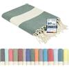 Flora Furora furora HOLIDAY Telo Mare Grande, cotone 100x200 cm | Telo Spiaggia antisabbia | Asciugamano Mare Fouta, frange e angoli - Pareo Donna Uomo Ragazzi | Pic Nic Beach Towel Coperta, lungo leggero