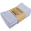 INFEI Tovaglioli di stoffa da tavola in cotone e lino a righe in tinta unita morbido - Set di 12 (40 x 30 cm) - per eventi e uso domestico (blu)