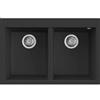 Elleci PRONTA CONSEGNA - SPEDIZIONE IMMEDIATA Elleci LGQ34040BTP Lavello da Incasso 2 Vasche Sopratop 80 x 53 cm finitura Granitek Matt Nero 40 Quadra 340