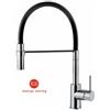 Crolla Miscelatore monocomando lavello con doccia estraibile monogettoi in ottone, bocca girevole foratura del lavello ø 35 mm finitura nero opaco MOJITO Crolla 593NO
