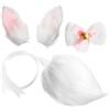 XEPST Orecchie Coniglio Set con Cerchietti Coniglio Coda Coniglietta Papillon Pasqua Cosplay Accessori Costume Adulti