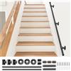 Couleeur Passamano per Scale Interne, Couleeur Indoor e Outdoor Scale Ringhiere, Montaggio a Parete Scale Ringhiera per Anziani Disabili Gradini Corrimano Zincato Industriale Antiscivolo Passamano (1.5M)