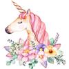 Pracht Creatives Hobby Set per dipingere con Diamanti, Quadro con Motivo di Unicorno con Fiori e Accessori, Set per dipingere con Pietre Glitterate, per Bambini dai 5 Anni in su