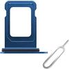 Cemobile Supporto per slot per scheda SIM di ricambio per iPhone 13 da 6,1 pollici (versione singola SIM) con anello di tenuta in gomma impermeabile (blu)