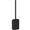 stardis Pure - Scopino per WC in silicone opaco, compatto, antibatterico, colore: nero